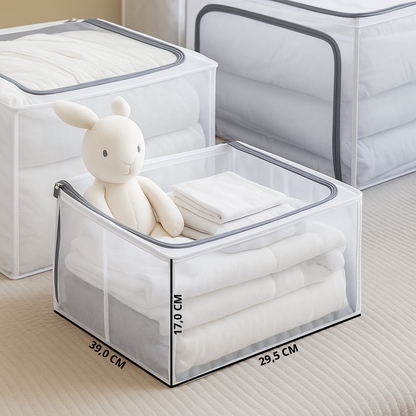 Kit 2 caixas organizadora 24L - Roupas, Edredom, Closet, Armário